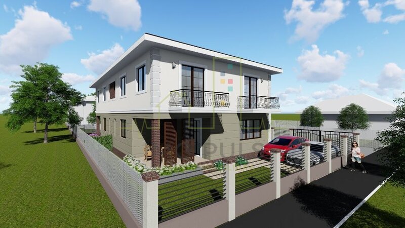 Giroc 1/2 Duplex Spatios,  Decorativa la exterior - la gri la interior